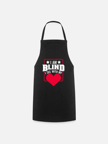 Blind Blindheit Awareness Sehbehinderung - Kochschürze - Schwarz