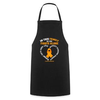 Leukemia Awareness Month Leukemia Survivor - Cooking Apron - black - Front - AI Model Male 185 dark (185cm)