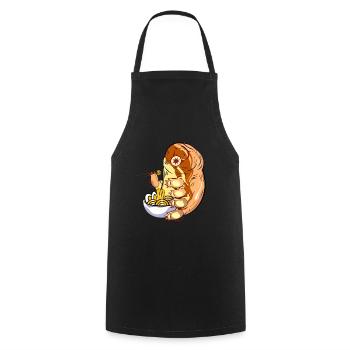 Tardigrade Eating Ramen - Cooking Apron - black - Front - AI Model Male 185 dark (185cm)