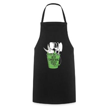 Hobby Gardener Garden Sister - Cooking Apron - black - Front - AI Model Male 185 dark (185cm)