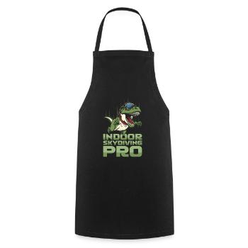 Parachutisme intérieur T Rex - Tablier de cuisine - noir - Devant - AI Model Male 185 dark (185cm)