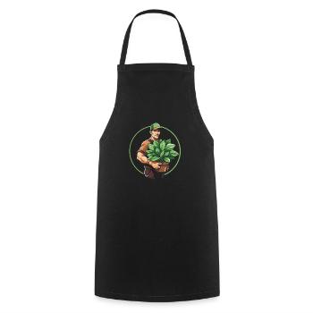 Jardinier amateur jardin maman - Tablier de cuisine - noir - Devant - AI Model Male 185 dark (185cm)