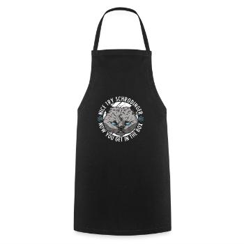 Physics Phyker Cat Quantum Physics - Cooking Apron - black - Front - AI Model Male 185 dark (185cm)