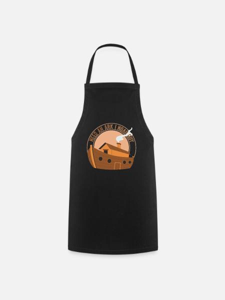 Broma cristiana del Arca de Noé - Delantal de cocina - negro