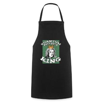 Physics Phyker King Quantum Physics - Cooking Apron - black - Front - AI Model Male 185 dark (185cm)