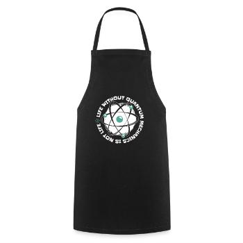 Physics Phyker Lustig Quantum Physics - Cooking Apron - black - Front - AI Model Male 185 dark (185cm)