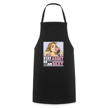 Accountant Tax Advisor Investment - Cooking Apron - black - Front - AI Model Male 185 dark (185cm)