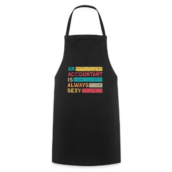 Comptable Conseiller fiscal Sexy Comptable - Tablier de cuisine - noir - Devant - AI Model Male 185 dark (185cm)