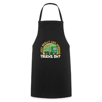 Truck Driver Trucker Truck Driver Funny - Cooking Apron - black - Front - AI Model Male 185 dark (185cm)