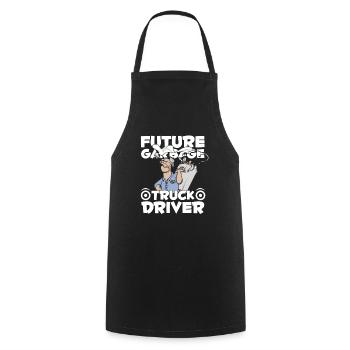 Truck Driver Trucker Truck Driver Future - Cooking Apron - black - Front - AI Model Male 185 dark (185cm)