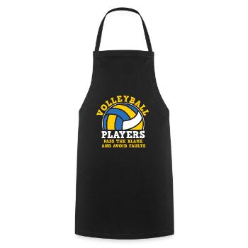 Volleyball Players Pass The Blame And Avoid Faults - Cooking Apron - black - Front - AI Model Male 185 dark (185cm)