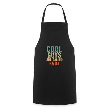 Les mecs cool s’appellent Knox - Tablier de cuisine - noir - Devant - AI Model Male 185 dark (185cm)