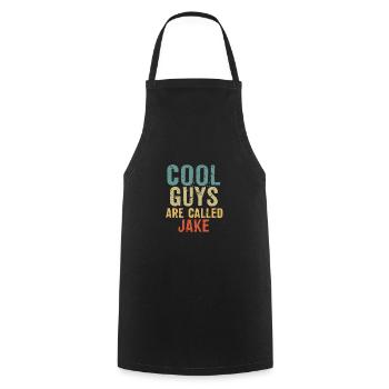 Cool guys are called jake - Cooking Apron - black - Front - AI Model Male 185 dark (185cm)