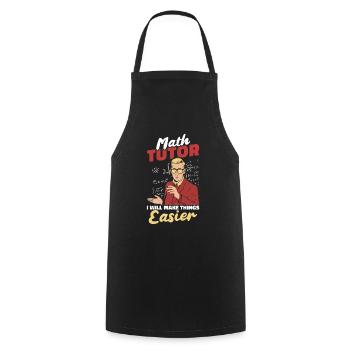 Math Teacher Math Teacher Funny - Cooking Apron - black - Front - AI Model Male 185 dark (185cm)