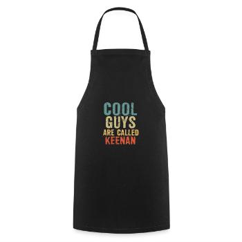 Les gars cool s’appellent Keenan - Tablier de cuisine - noir - Devant - AI Model Male 185 dark (185cm)