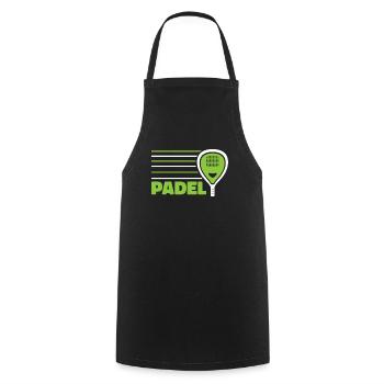 Le padel - Tablier de cuisine - noir - Devant - AI Model Male 185 dark (185cm)