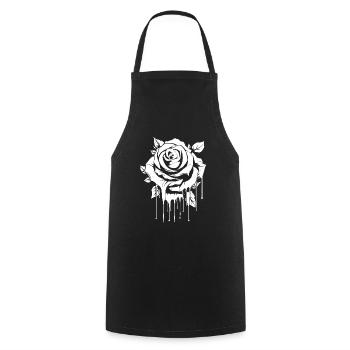 Rose Rouge Goth Cool - Tablier de cuisine - noir - Devant - AI Model Male 185 dark (185cm)