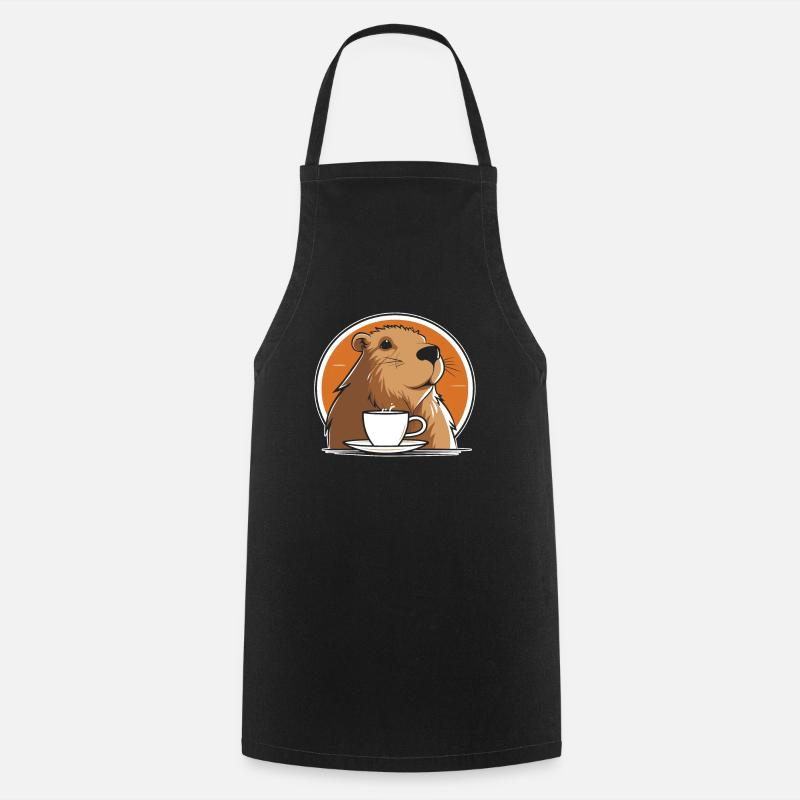 Capybara Capybara Café - Tablier de cuisine - noir