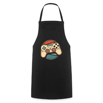 Gamer Gaming - Tablier de cuisine - noir - Devant - AI Model Male 185 dark (185cm)