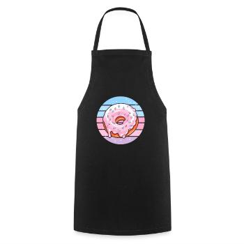 Doughnut - Cooking Apron - black - Front - AI Model Male 185 dark (185cm)