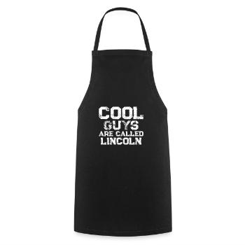 Cool guys are called Lincoln - Cooking Apron - black - Front - AI Model Male 185 dark (185cm)
