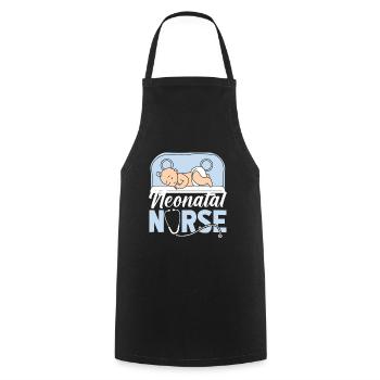 Krankenschwester Baby Neonatal Nurse - Cooking Apron - black - Front - AI Model Male 185 dark (185cm)