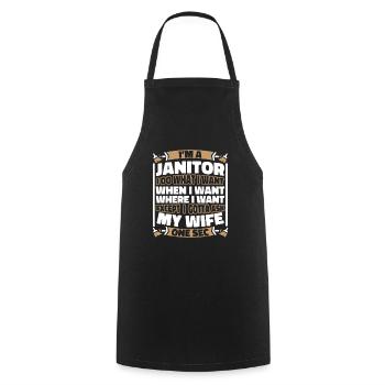 Caretaker - Cooking Apron - black - Front - AI Model Male 185 dark (185cm)