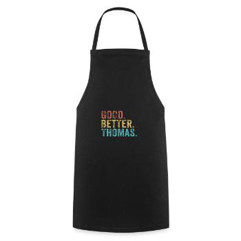 Good better Thomas - Cooking Apron - black - Front - AI Model Male 185 dark (185cm)