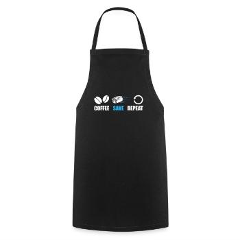 Eishockey Torwart Coffee - Kochschürze - Schwarz - Vorne - AI Model Male 185 dark (185cm)