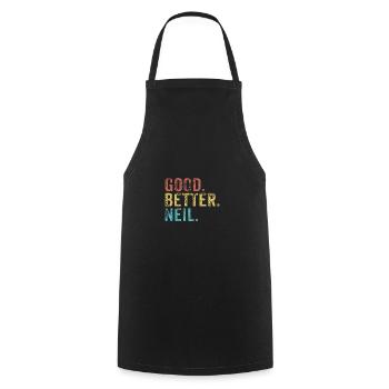 Cool guys are called neil - Cooking Apron - black - Front - AI Model Male 185 dark (185cm)