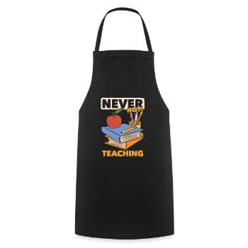 Enseignante pédagogue - Tablier de cuisine - noir - Devant - AI Model Male 185 dark (185cm)
