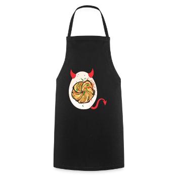 Gefüllte Eier Deviled Eggs - Kochschürze - Schwarz - Vorne - AI Model Male 185 dark (185cm)