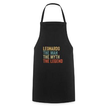 Leonardo the man the myth - Cooking Apron - black - Front - AI Model Male 185 dark (185cm)