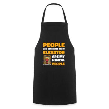 Elevator Elevator - Cooking Apron - black - Front - AI Model Male 185 dark (185cm)