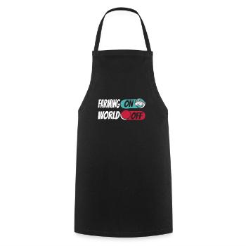 Farmer Farming On World Off - Cooking Apron - black - Front - AI Model Male 185 dark (185cm)
