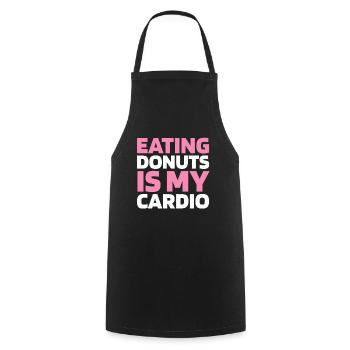 Donut Funny Cardio Quote - Kochschürze - Schwarz - Vorne - AI Model Male 185 dark (185cm)