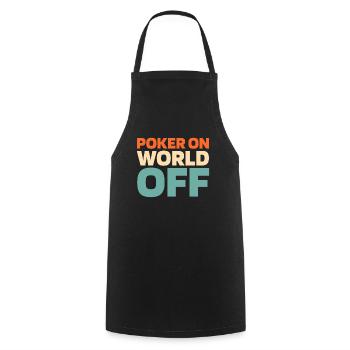 Poker Poker On World Off - Kochschürze - Schwarz - Vorne - AI Model Male 185 dark (185cm)