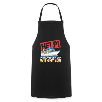 Croisière - Tablier de cuisine - noir - Devant - AI Model Male 185 dark (185cm)