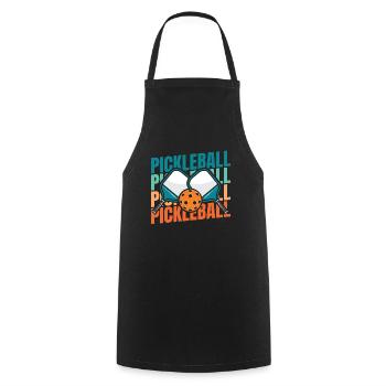 Pickleball - Cooking Apron - black - Front - AI Model Male 185 dark (185cm)