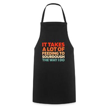 Sourdough bread - Cooking Apron - black - Front - AI Model Male 185 dark (185cm)