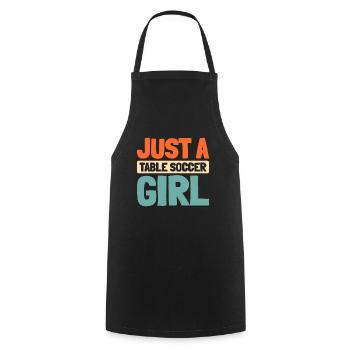 Tischfußball Kicker Just A Table Soccer Girl - Cooking Apron - black - Front - AI Model Male 185 dark (185cm)