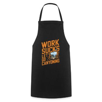 Canyoning Rappelling - Cooking Apron - black - Front - AI Model Male 185 dark (185cm)