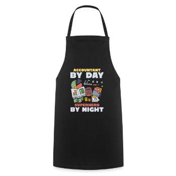 Comptable Conseiller fiscal - Tablier de cuisine - noir - Devant - AI Model Male 185 dark (185cm)