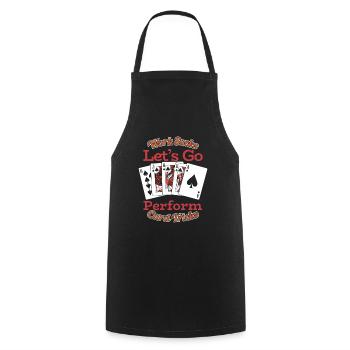 Card tricks - Cooking Apron - black - Front - AI Model Male 185 dark (185cm)