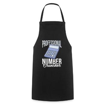 Accountant Tax Advisor - Cooking Apron - black - Front - AI Model Male 185 dark (185cm)