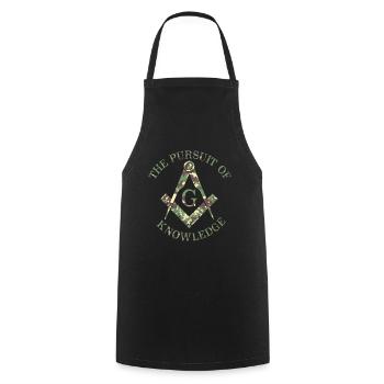 Masonic Freemasonry Camo - Cooking Apron - black - Front - AI Model Male 185 dark (185cm)