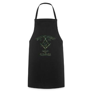 Mason Masonic Camo Freemason - Cooking Apron - black - Front - AI Model Male 185 dark (185cm)