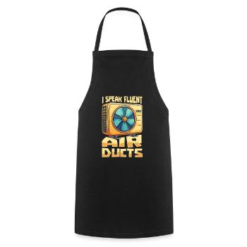 HVAC Technician - Cooking Apron - black - Front - AI Model Male 185 dark (185cm)