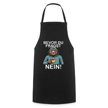 Bevor Du Fragst Nein Grizzly Lustiges Bär - Kochschürze - Schwarz - Vorne - AI Model Male 185 dark (185cm)