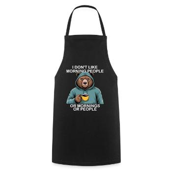Funny Bear Grizzly - Cooking Apron - black - Front - AI Model Male 185 dark (185cm)